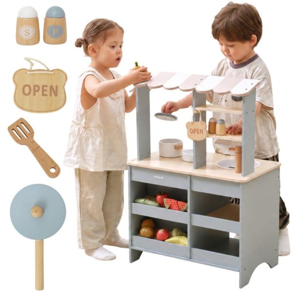 VIGA-PolarB-Wooden-Kitchen-2-in-1-Shop-Stand-with-Accessories-for-Children-3 VIGA PolarB Wooden Kitchen 2-in-1 Shop Stand with Accessories for Children 3+