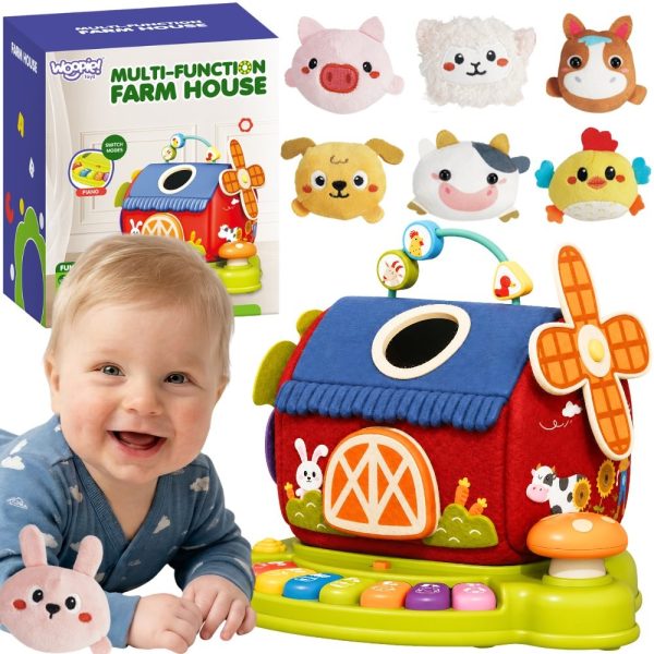 WOOPIE-BABY-Interactive-Farm-House-Sorter-Piano-7-Plush-Toys-Educational WOOPIE BABY Interactive Farm House Sorter Piano + 7 Plush Toys Educational