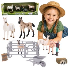WOOPIE-Farm-Horses-Figure-Set-Little-Farmer-11-pcs-Accessories WOOPIE Farm Horses Figure Set Little Farmer 11 pcs Accessories