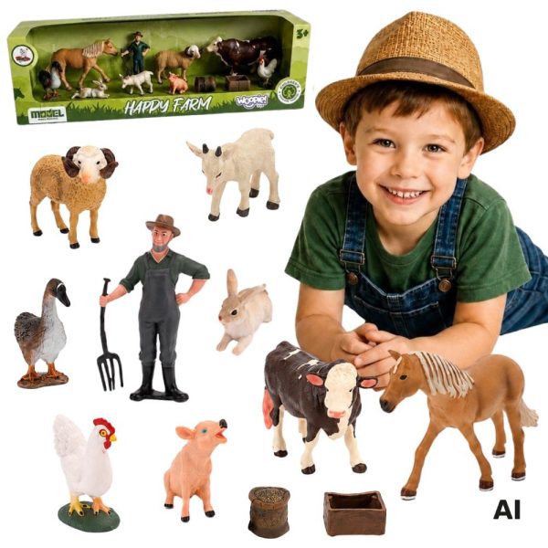 WOOPIE-Large-Set-of-Farm-Animals-Farmer-Figurines-Accessories-3 WOOPIE Large Set of Farm Animals Farmer Figurines Accessories 3+